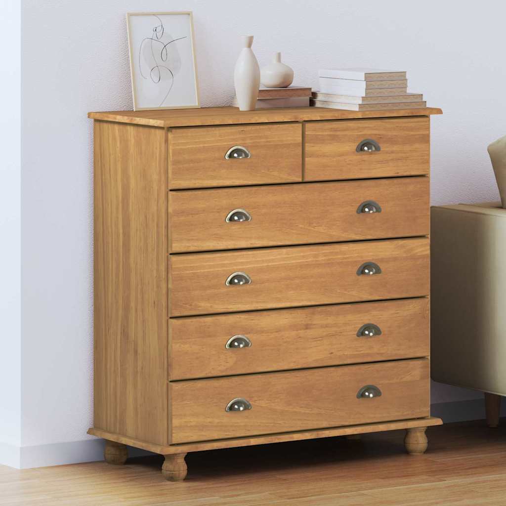 Ladekast ASKIM Bruin 91 x 40 x 95,5 cm Massief grenenhout is nu te koop bij PeponiXL, paradijselijk wonen!