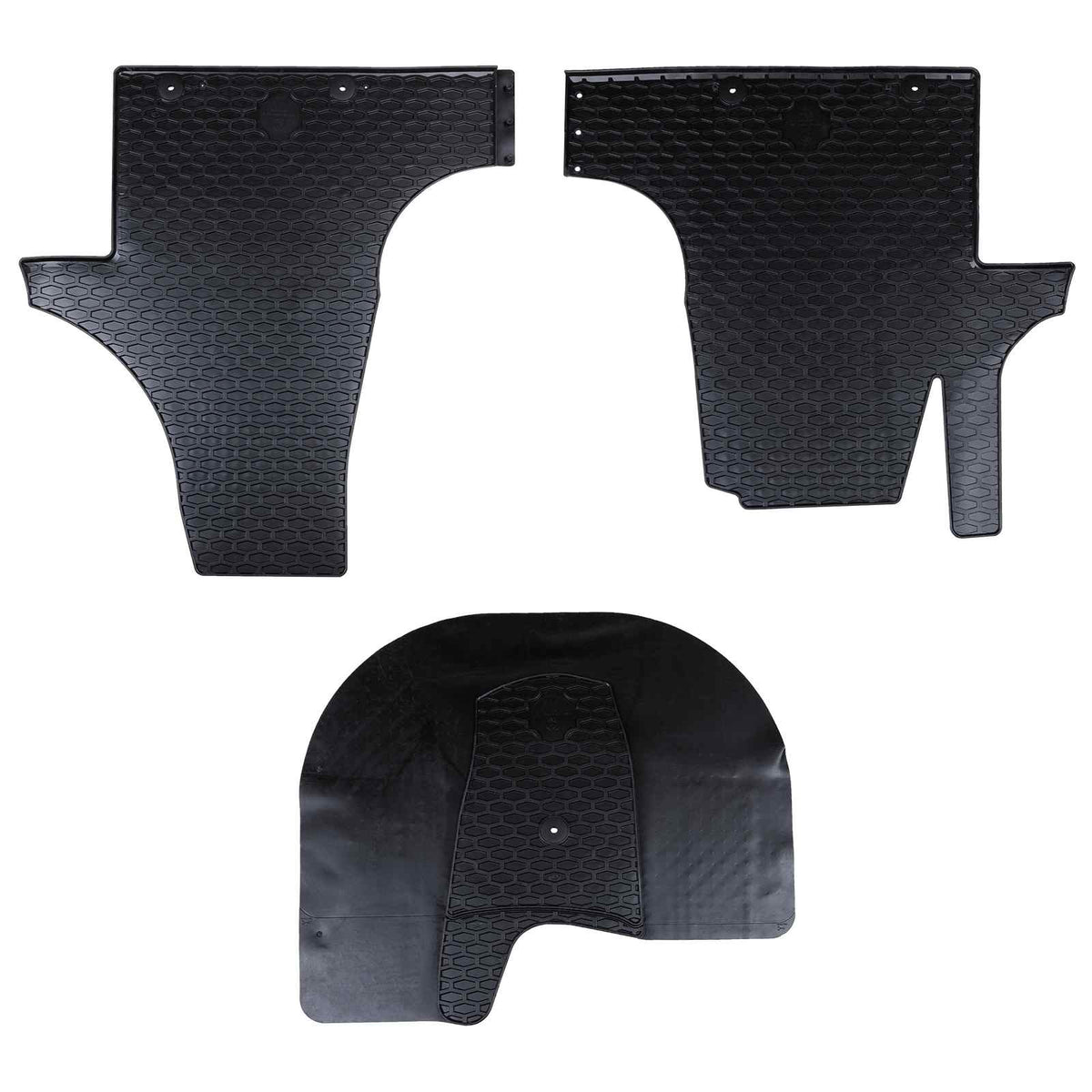 Autobodemmat 3 pcs Zwart Geschikt voor VW T5 2010-2015 Rubber is nu te koop bij PeponiXL, paradijselijk wonen!