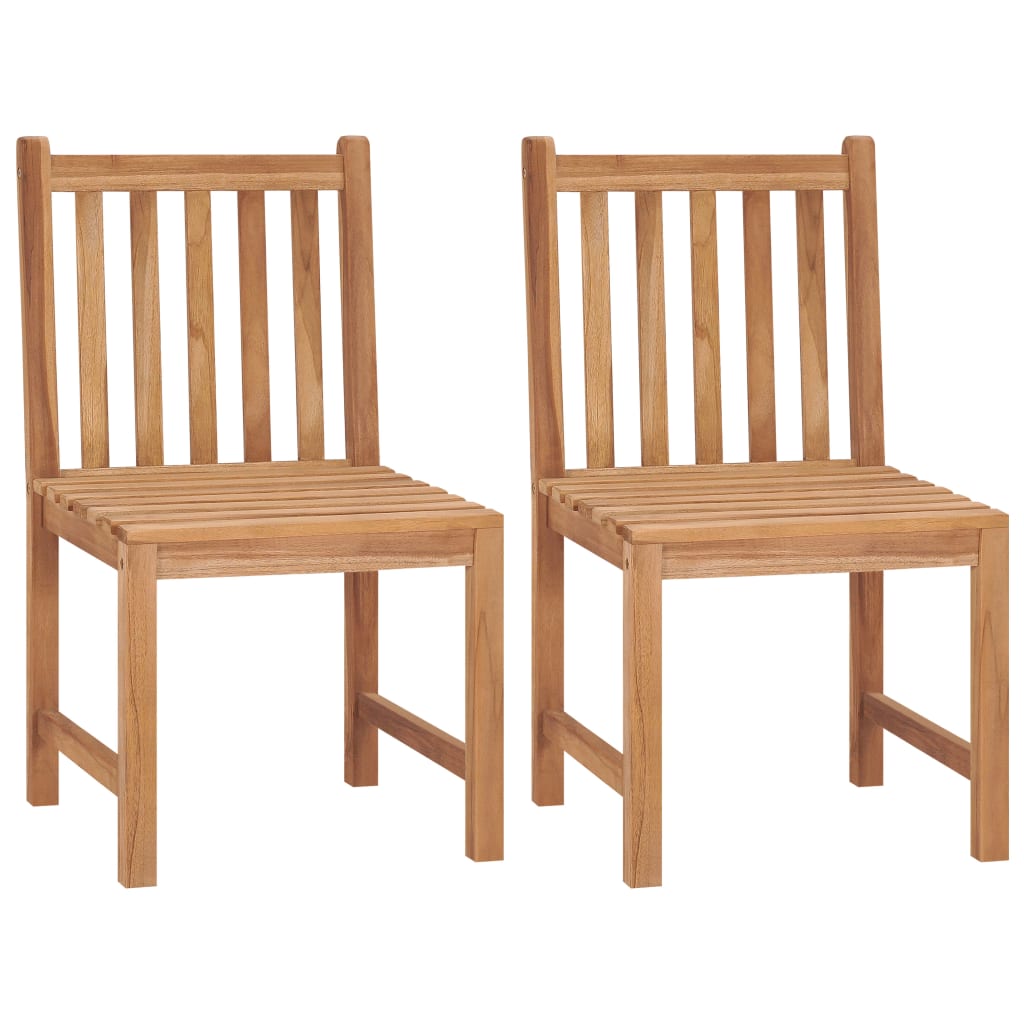Tuinstoelen 2 st massief teakhout is nu te koop bij PeponiXL, paradijselijk wonen!