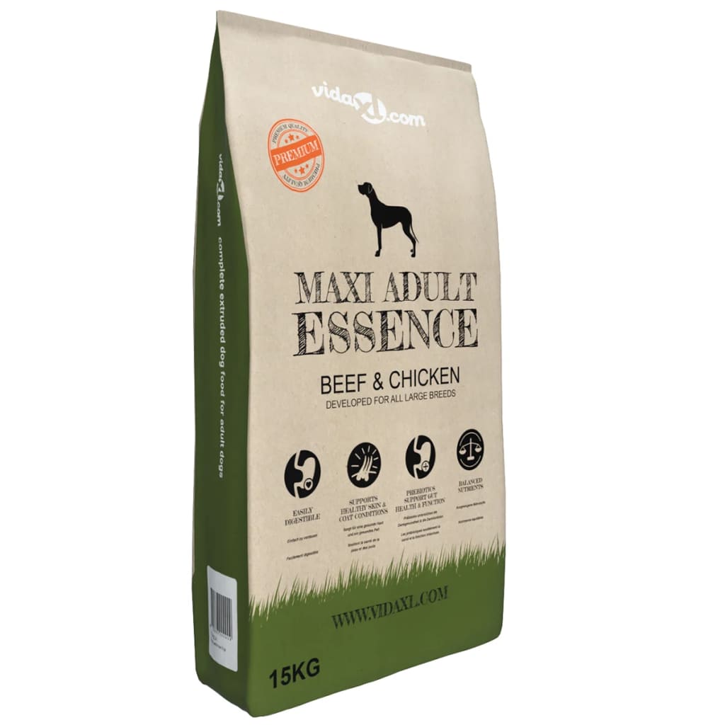 Premium hondenvoer droog Maxi Adult Essence Beef & Chicken 15kg is nu te koop bij PeponiXL, paradijselijk wonen!
