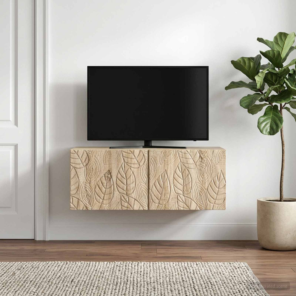 Wandbeugel TV-kast 98 x 41 x 30 cm Sonoma Eiken Bewerkt hout is nu te koop bij PeponiXL, paradijselijk wonen!