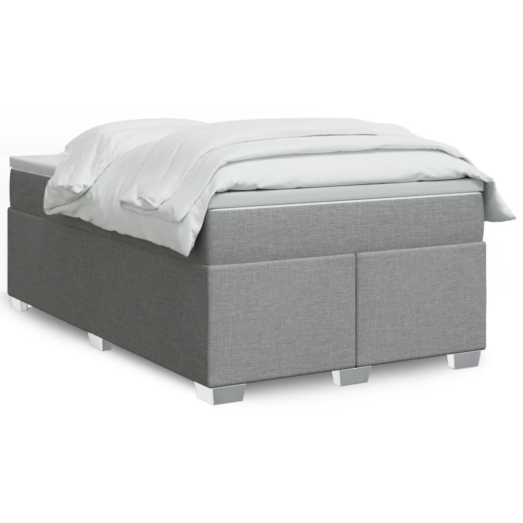 Boxspring met matras stof lichtgrijs 120x200 cm is nu te koop bij PeponiXL, paradijselijk wonen!