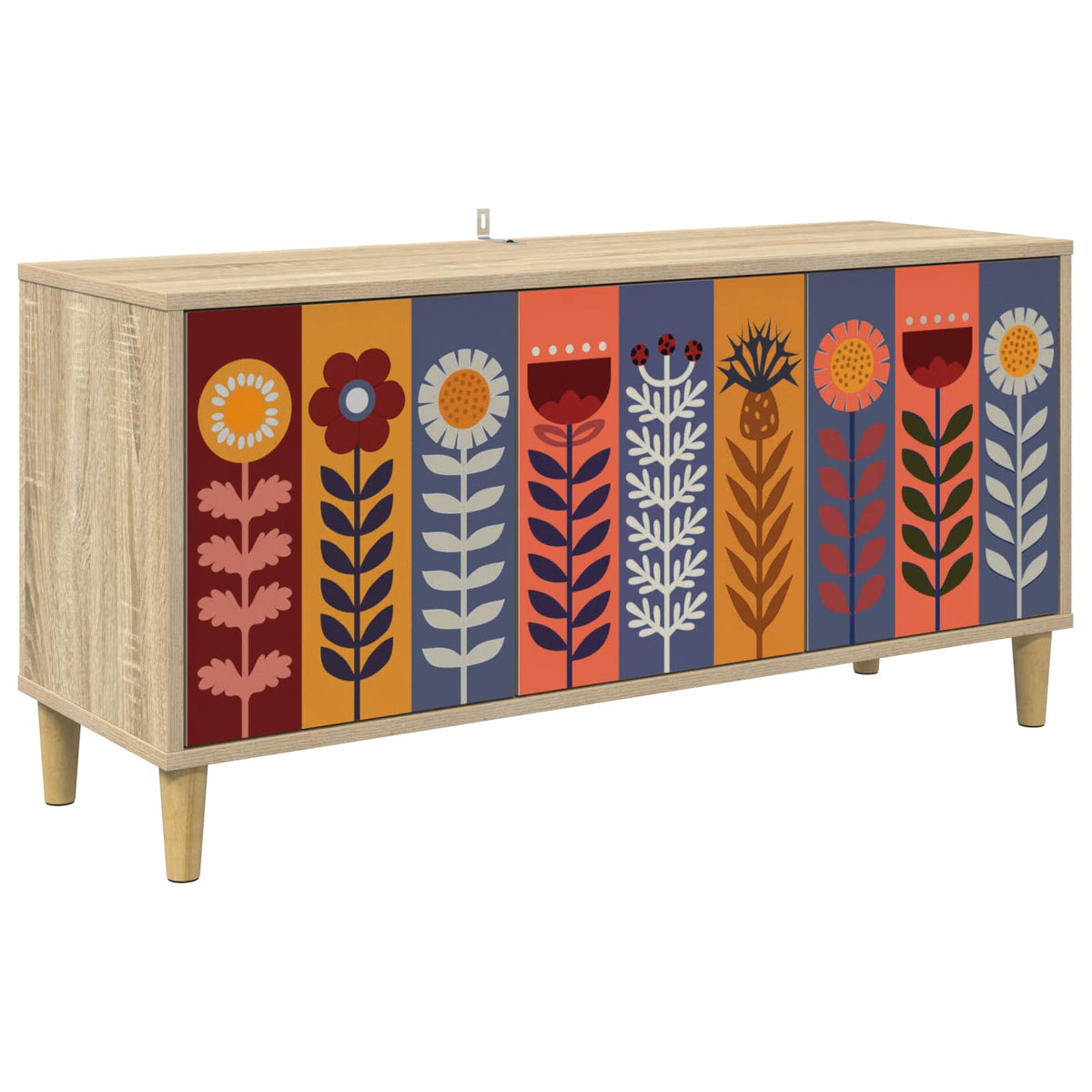 Tv-meubel ESSEN 102 x 33 x 50 cm Sonoma Bewerkt hout is nu te koop bij PeponiXL, paradijselijk wonen!