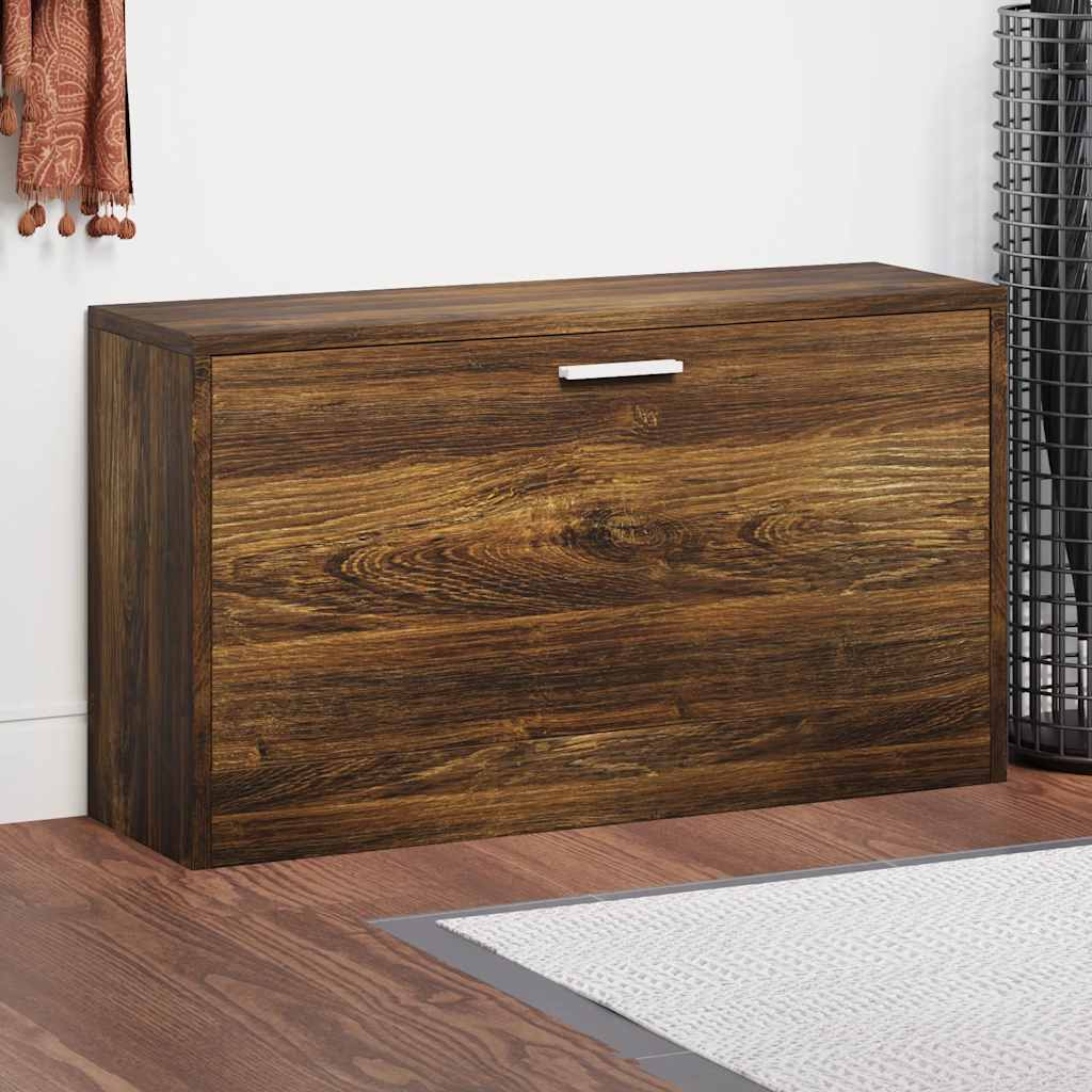 Schoenenbank 80x24x45 cm bewerkt hout gerookt eiken is nu te koop bij PeponiXL, paradijselijk wonen!