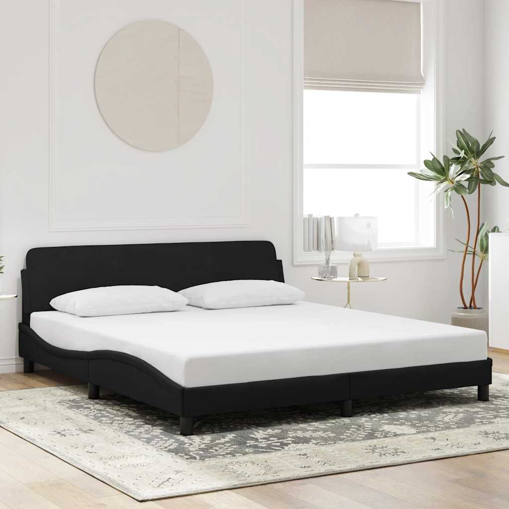 Bedframe Dover zwart 180x200 cm fluweel is nu te koop bij PeponiXL, paradijselijk wonen!