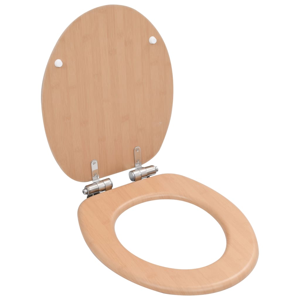 Toiletbril met soft-close deksel bamboe MDF is nu te koop bij PeponiXL, paradijselijk wonen!