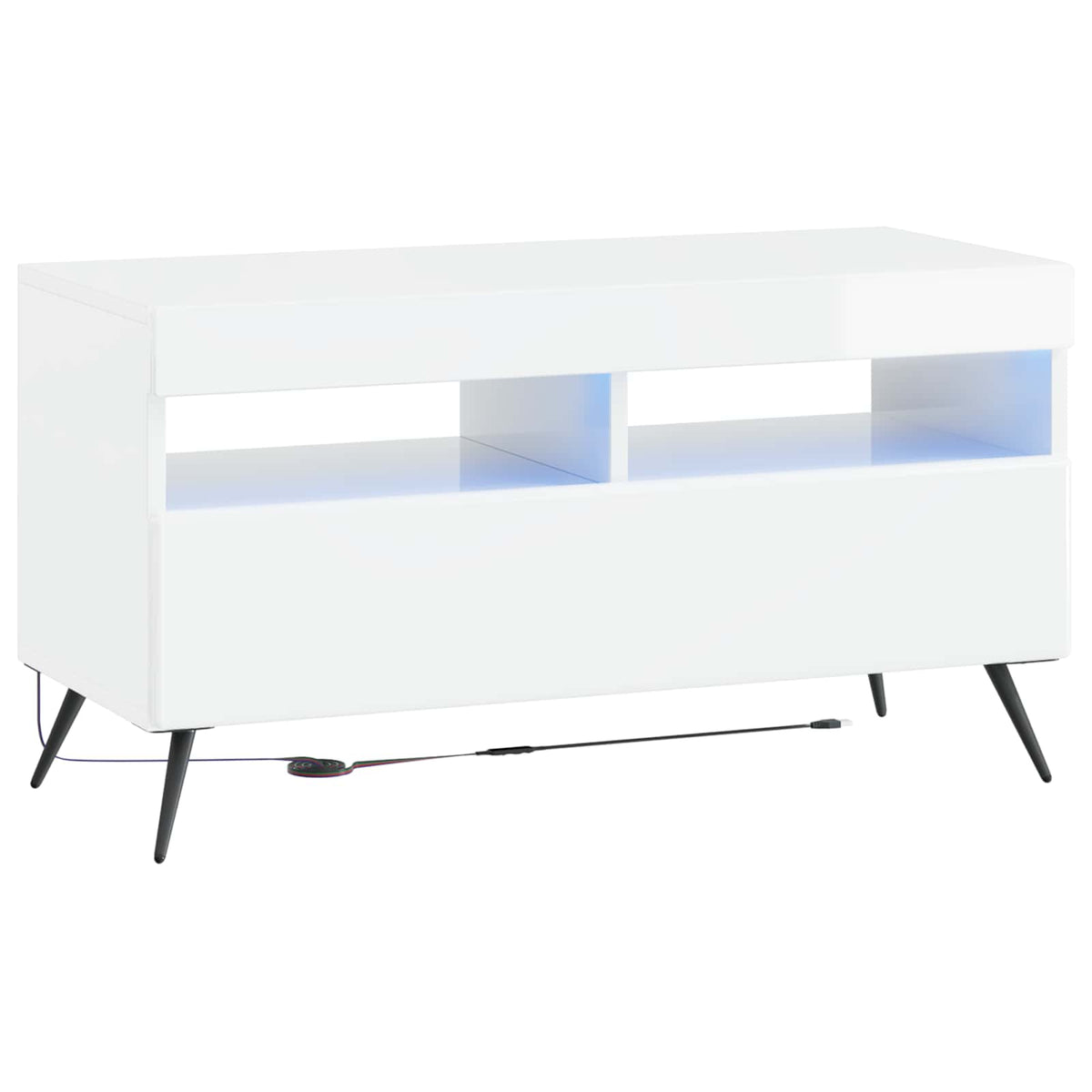 LED tv-meubel BREDA Hoogglans Wit Bewerkt hout is nu te koop bij PeponiXL, paradijselijk wonen!