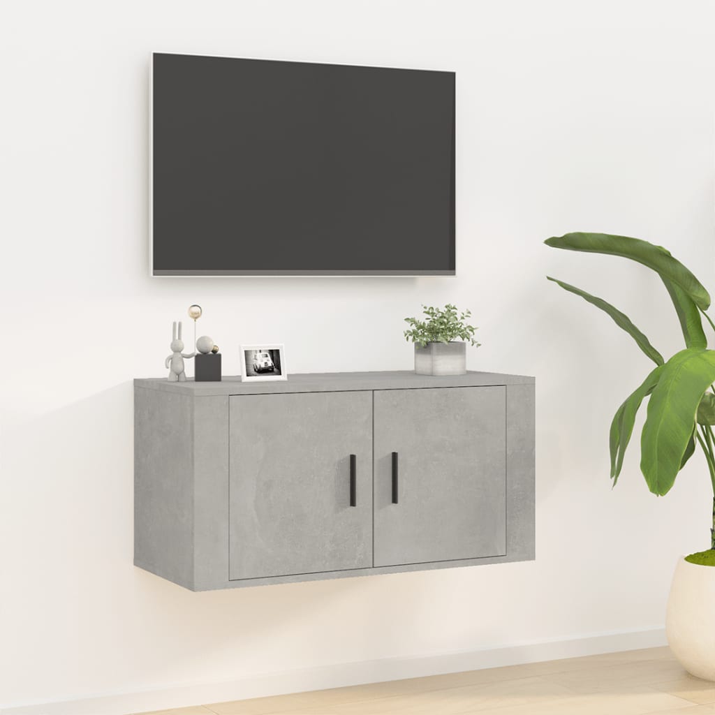 Tv-wandmeubel 80x34,5x40 cm betongrijs is nu te koop bij PeponiXL, paradijselijk wonen!