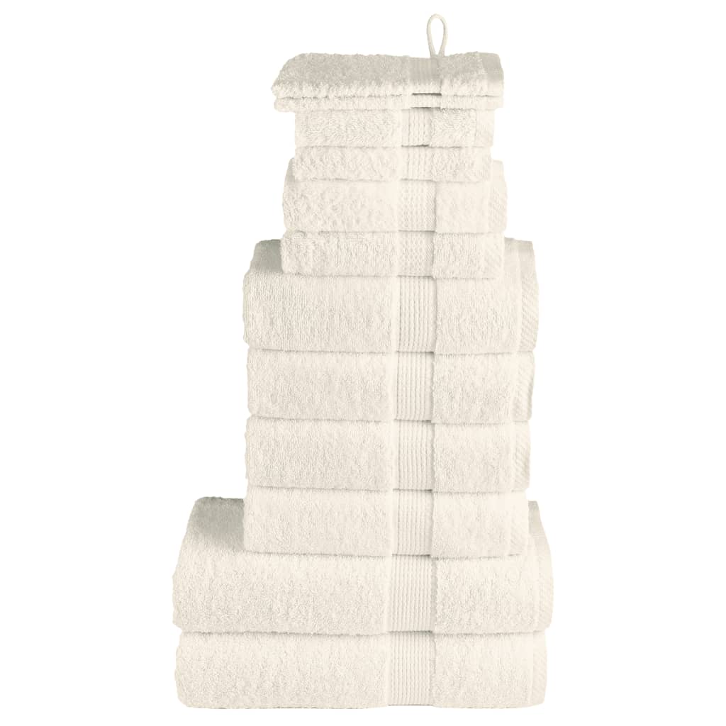 12-delige Handdoekenset SOLUND 600 g/m² crèmekleurig is nu te koop bij PeponiXL, paradijselijk wonen!