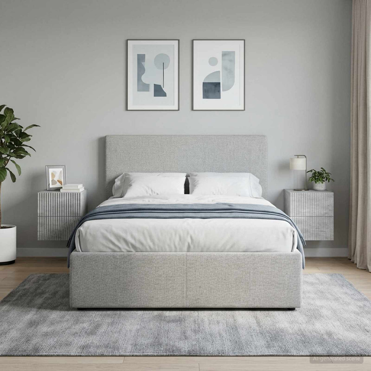 Wandbeugel Bedkast met lade 2 pcs Betongrijs 33 x 34,5 x 40 cm is nu te koop bij PeponiXL, paradijselijk wonen!