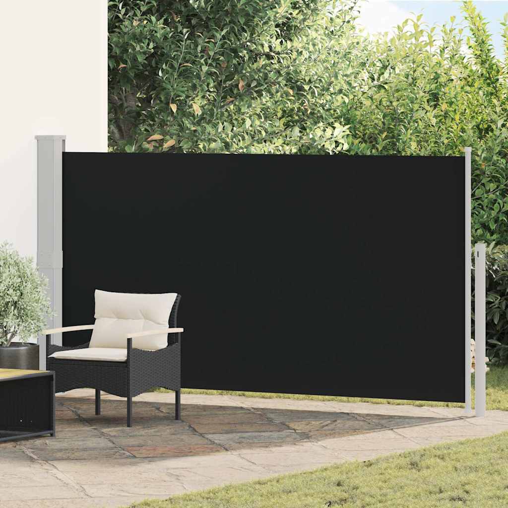 Tuinscherm uittrekbaar 170x300 cm zwart is nu te koop bij PeponiXL, paradijselijk wonen!