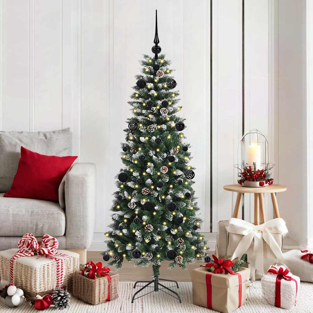 Kunstkerstboom met 150 LED Groen 150 cm PVC en Plastic en Staal is nu te koop bij PeponiXL, paradijselijk wonen!