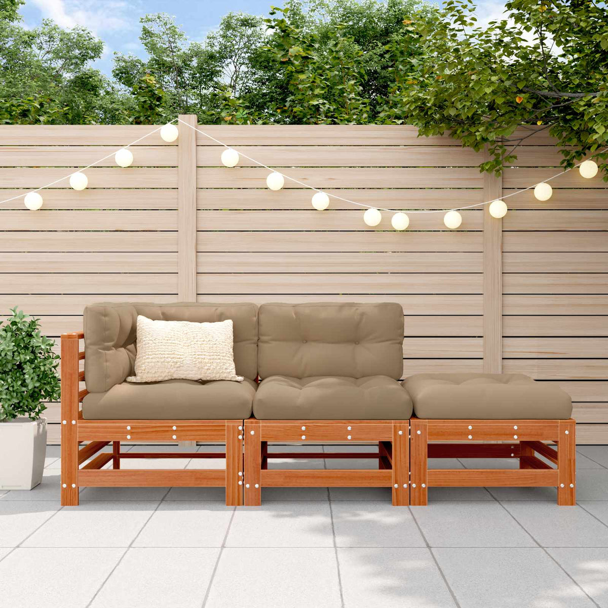 Sectie Sofa Eenheden 3 Stuk Wasbruin Massief grenenhout is nu te koop bij PeponiXL, paradijselijk wonen!