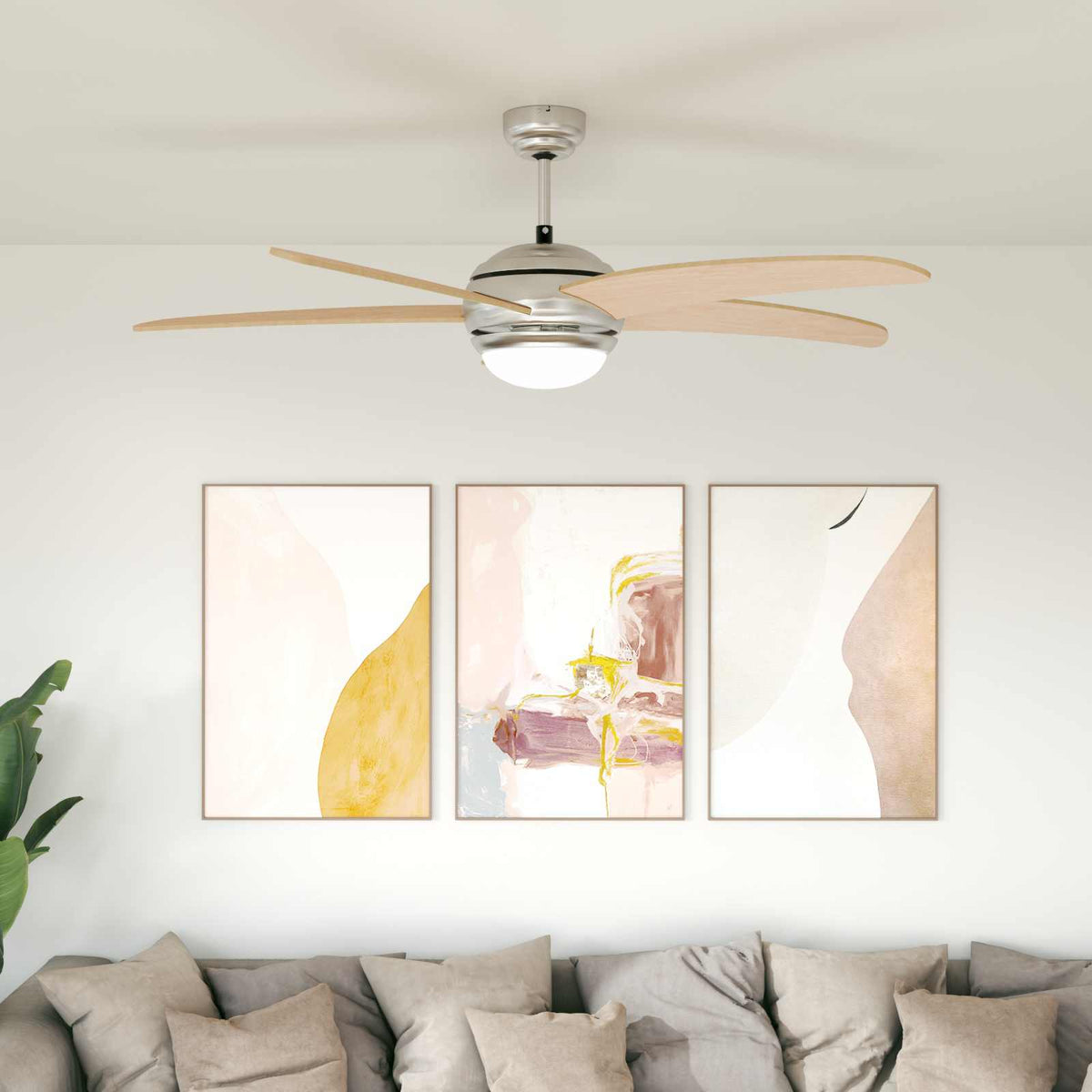 Plafondventilator met licht Ø 130 cm Sonoma is nu te koop bij PeponiXL, paradijselijk wonen!