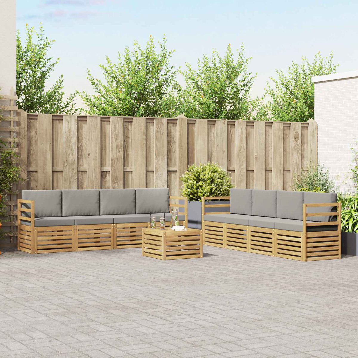 Sofa-Sets Massief Acaciahout is nu te koop bij PeponiXL, paradijselijk wonen!