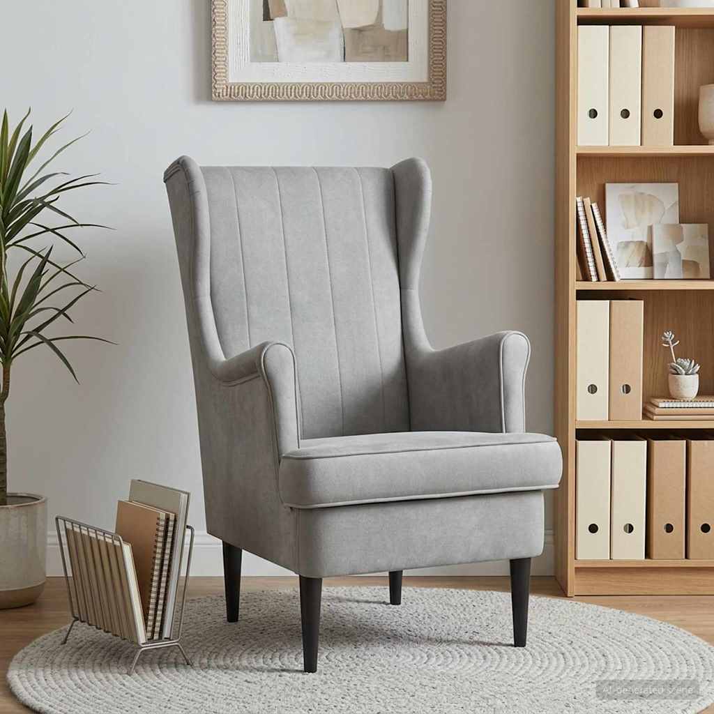 Fauteuil Lichtgrijs Fluweel is nu te koop bij PeponiXL, paradijselijk wonen!