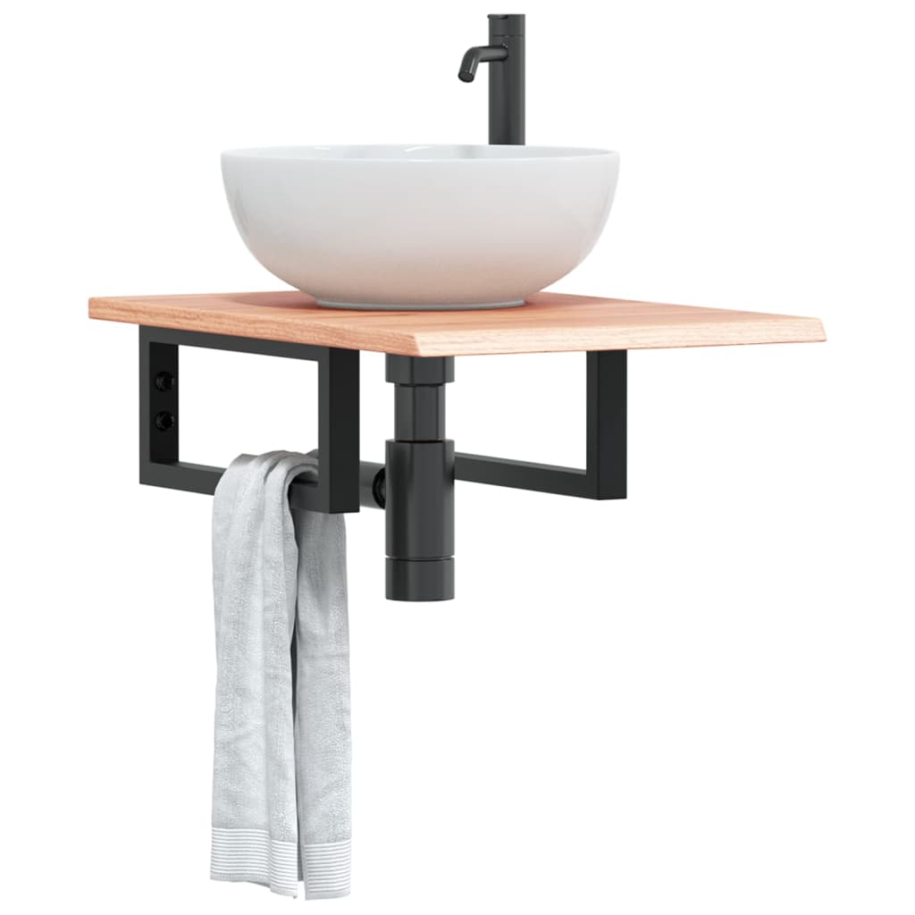 Badkamer wandschap staal en massief eikenhout is nu te koop bij PeponiXL, paradijselijk wonen!