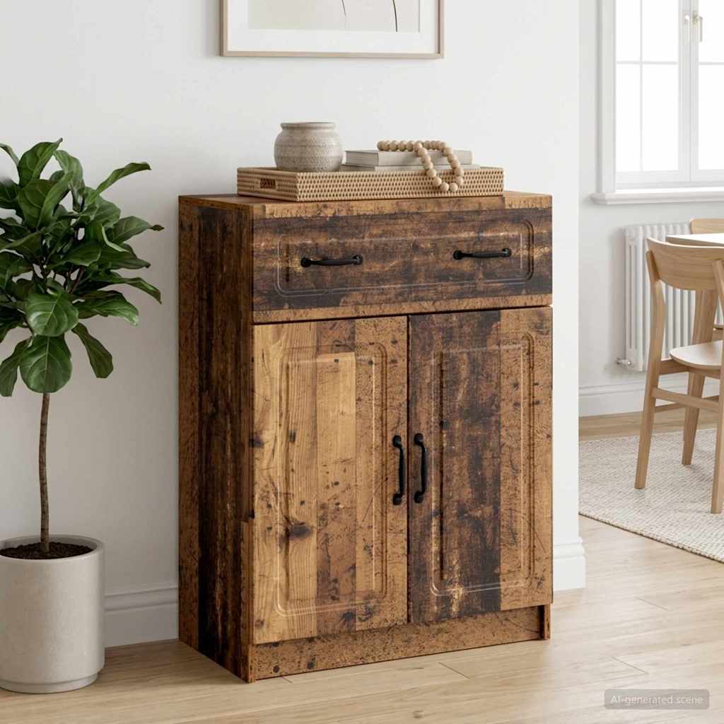 Dressoir met lade Oud hout 66 x 34,5 x 87 cm Bewerkt hout is nu te koop bij PeponiXL, paradijselijk wonen!