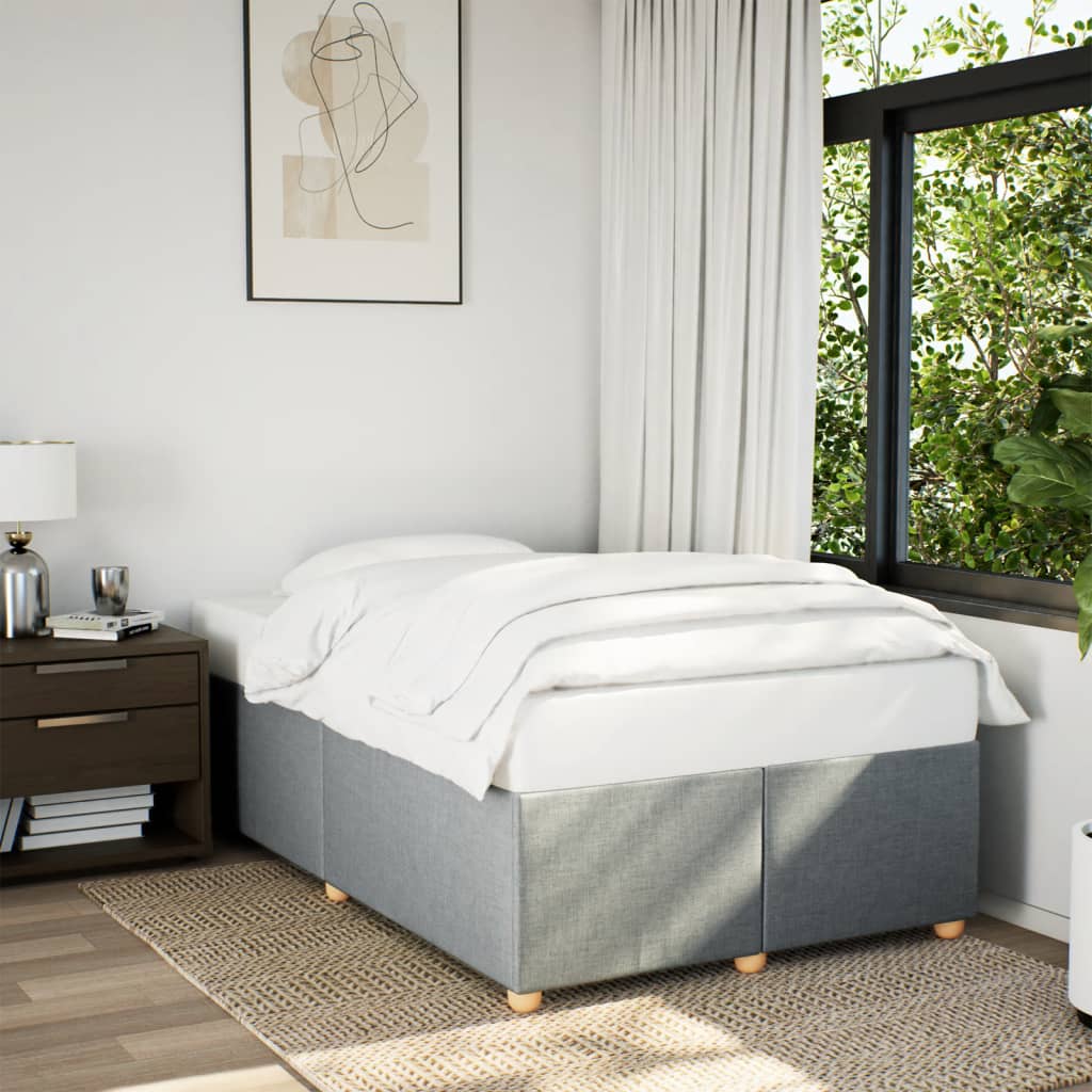 Bedframe zonder matras 120x200 cm stof lichtgrijs is nu te koop bij PeponiXL, paradijselijk wonen!