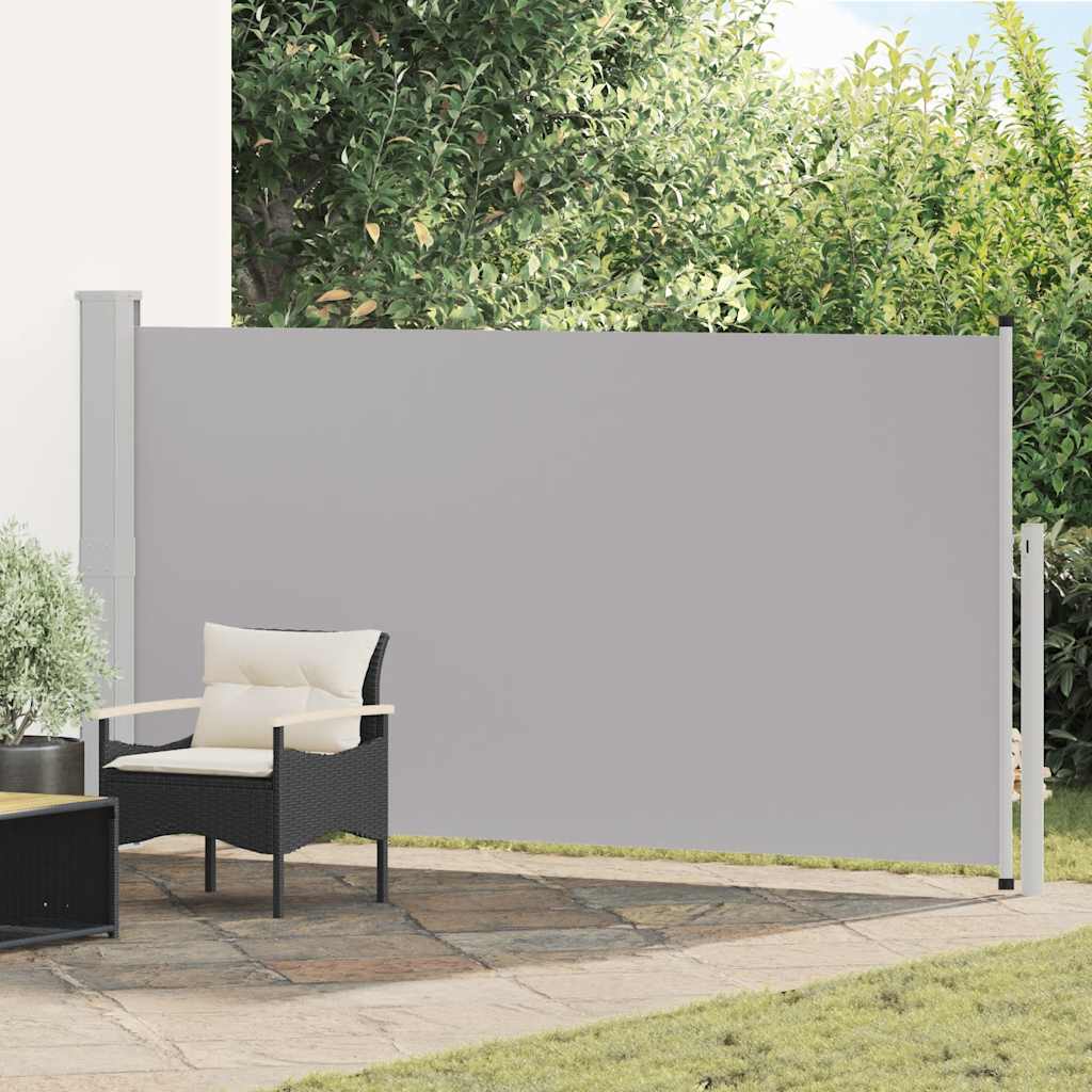 Tuinscherm uittrekbaar 170x300 cm grijs is nu te koop bij PeponiXL, paradijselijk wonen!