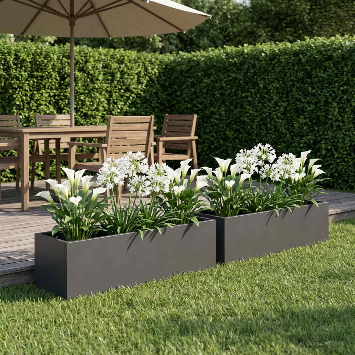 Plantenbak 2 st Antraciet 80 x 20 x 20 cm Koudgewalst staal is nu te koop bij PeponiXL, paradijselijk wonen!