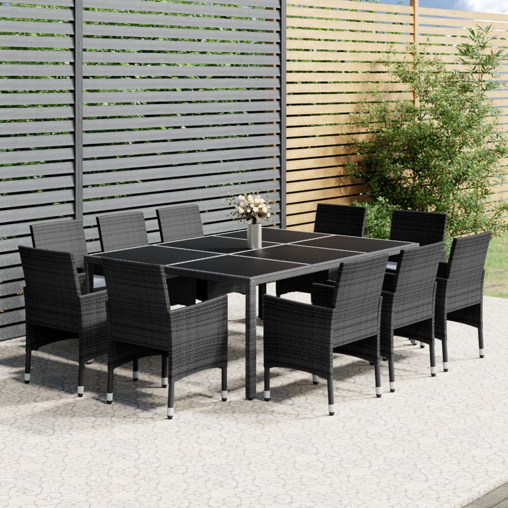11-delige Tuinset poly rattan grijs is nu te koop bij PeponiXL, paradijselijk wonen!