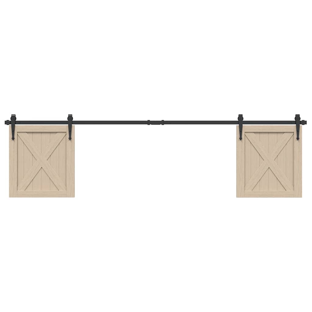 Ophangset voor schuifdeur 200 cm koolstofstaal is nu te koop bij PeponiXL, paradijselijk wonen!