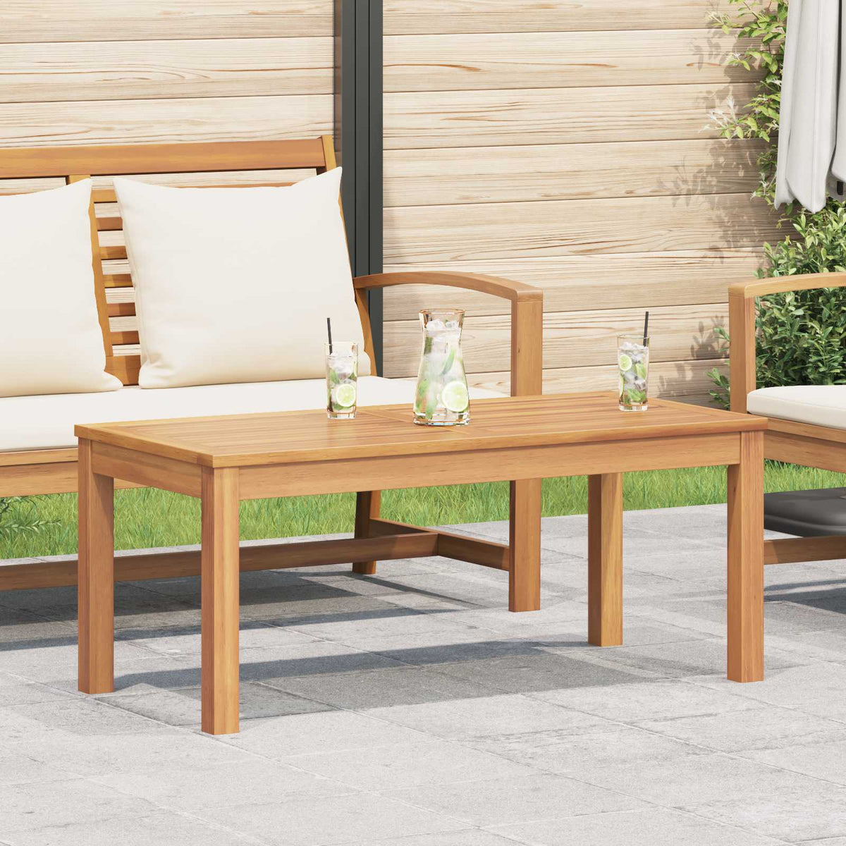 Tafel Bruin 95 x 45 x 40 cm Massief Teakhout is nu te koop bij PeponiXL, paradijselijk wonen!