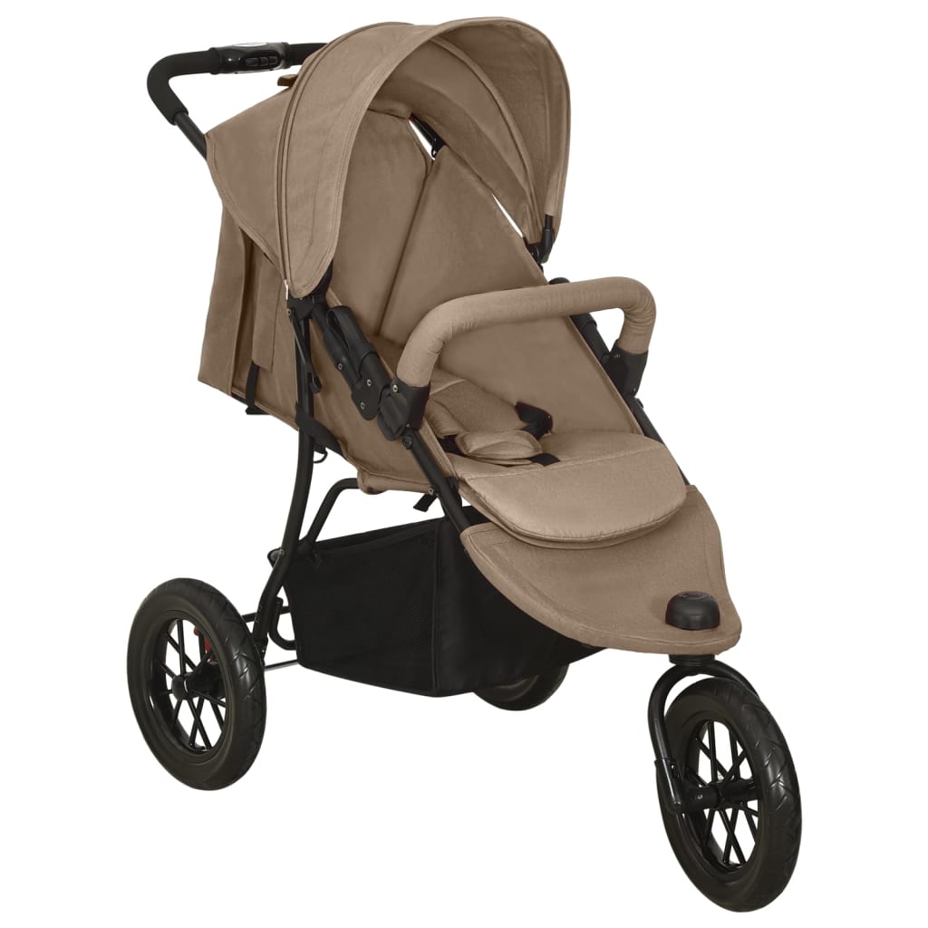 Kinderwagen staal taupe is nu te koop bij PeponiXL, paradijselijk wonen!