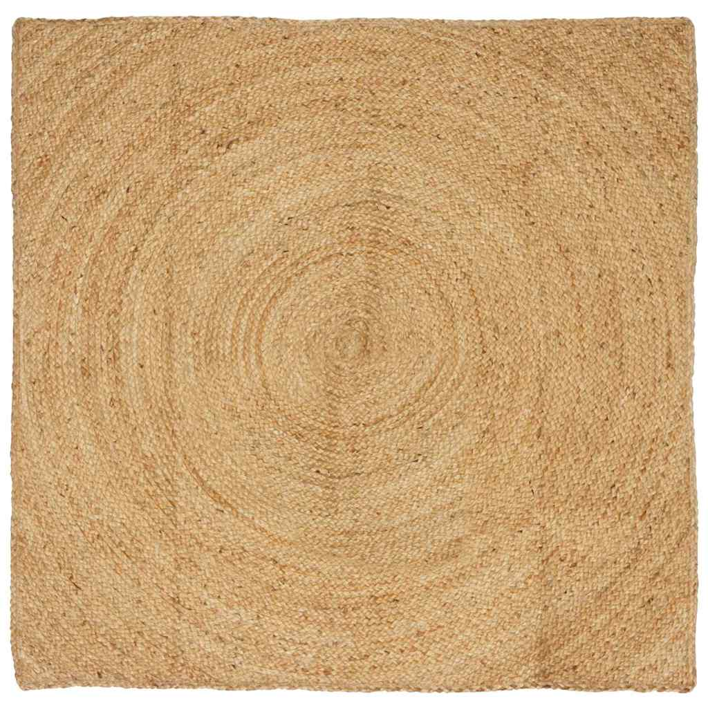Vloerkleden Vierkant Bruin 120 x 120 cm Jute is nu te koop bij PeponiXL, paradijselijk wonen!