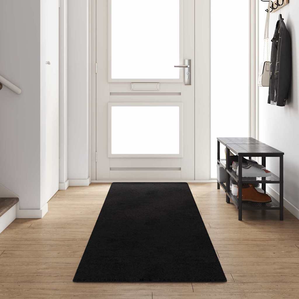 Tapijt Loper Zwart 80 x 400 cm 100% Polypropylene Tuft is nu te koop bij PeponiXL, paradijselijk wonen!