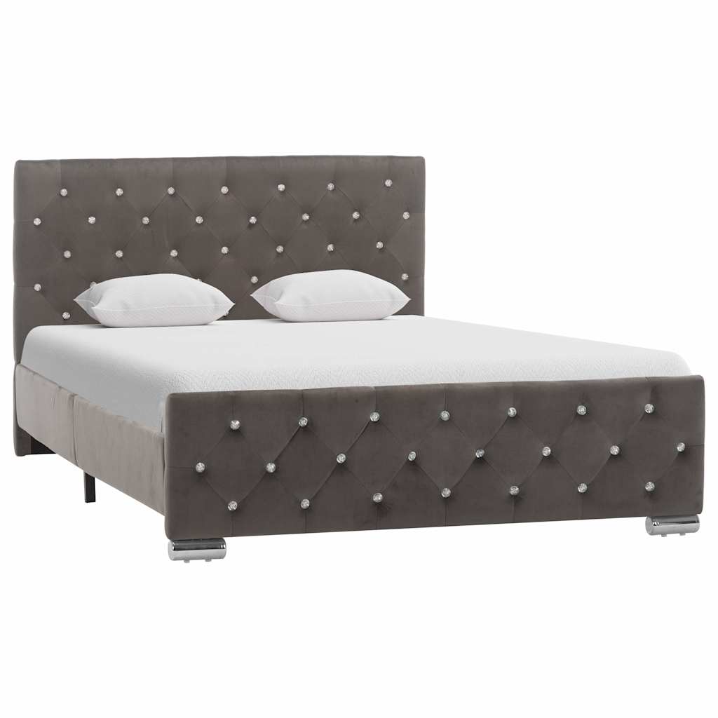 Bedframe stof grijs 120x200 cm is nu te koop bij PeponiXL, paradijselijk wonen!