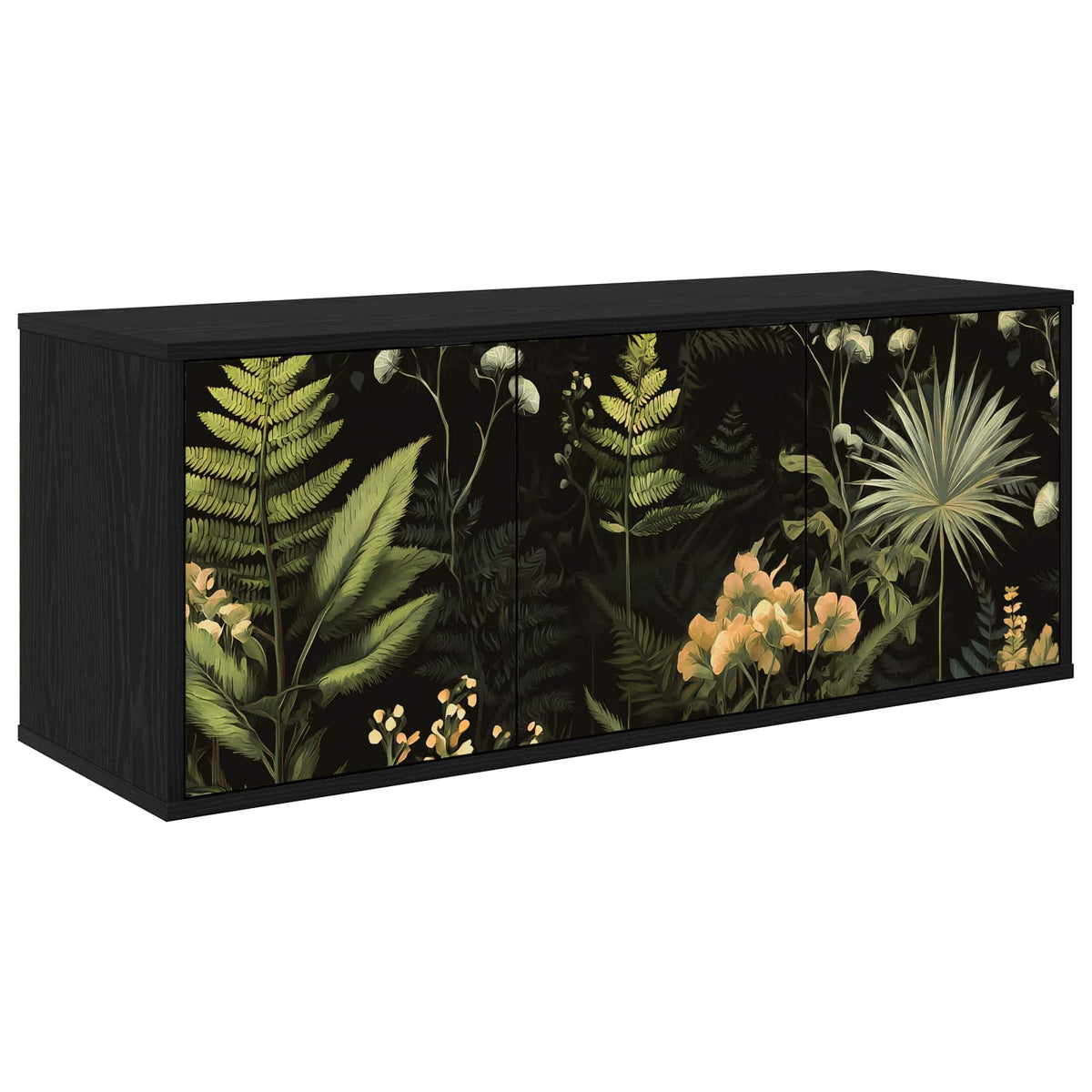Wandgemonteerd tv-meubel RHENEN 102 x 33 x 40 cm Zwart eiken is nu te koop bij PeponiXL, paradijselijk wonen!