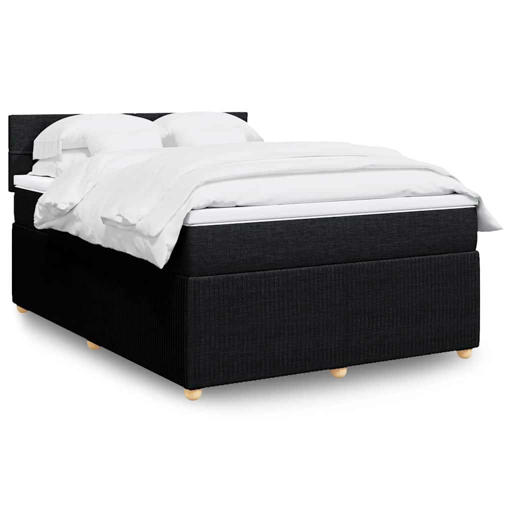 Boxspring met matras stof zwart 140x200 cm is nu te koop bij PeponiXL, paradijselijk wonen!