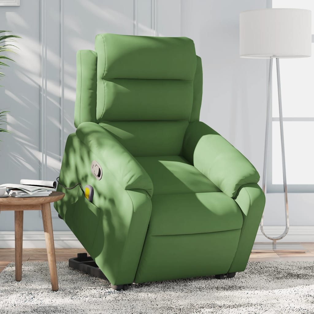 Sta-op-massagestoel verstelbaar fluweel lichtgroen is nu te koop bij PeponiXL, paradijselijk wonen!