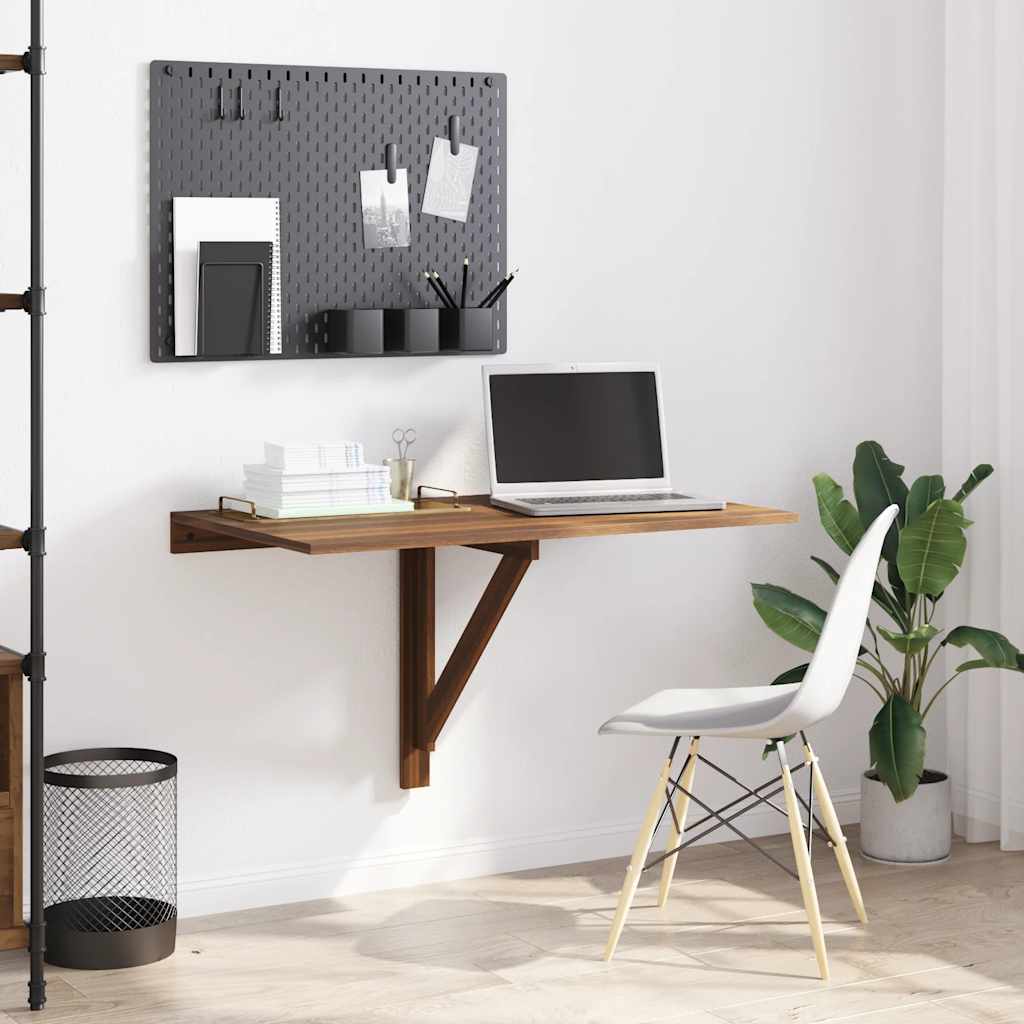 Wandtafel inklapbaar 100x60x56 cm bewerkt hout bruineiken is nu te koop bij PeponiXL, paradijselijk wonen!