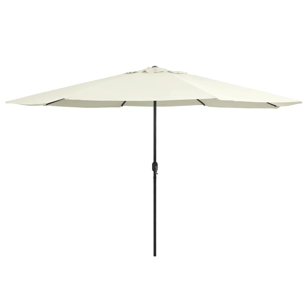 Parasol met metalen paal 390 cm zandwit is nu te koop bij PeponiXL, paradijselijk wonen!