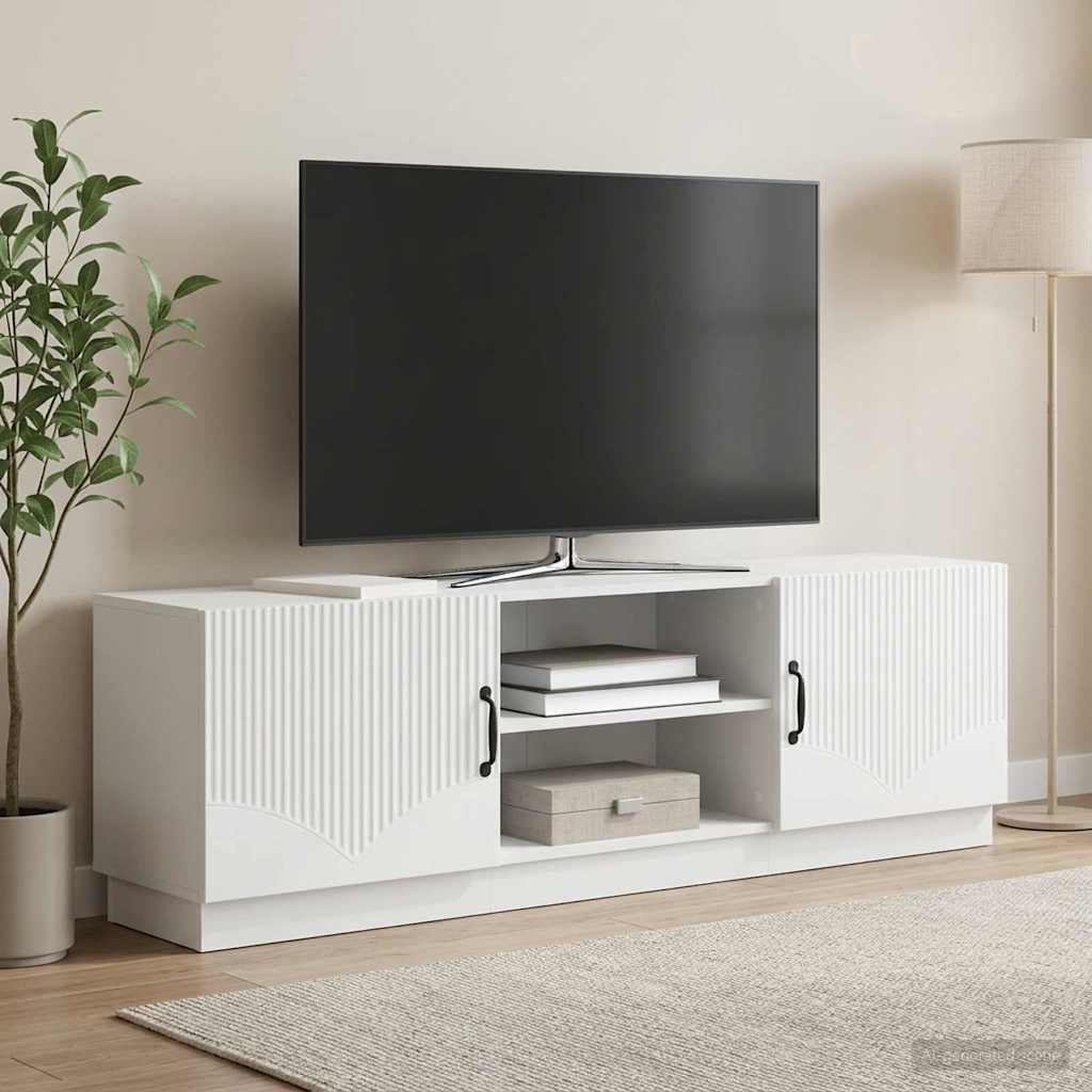 TV-kast Wit 150 x 31 x 47 cm Bewerkt hout is nu te koop bij PeponiXL, paradijselijk wonen!