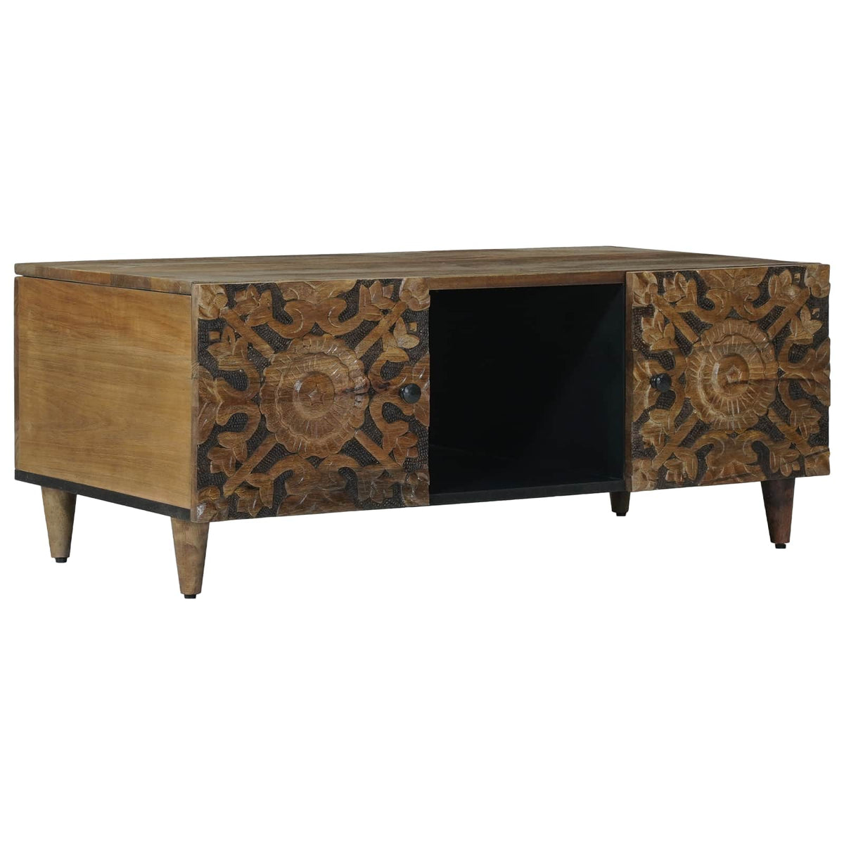 Salontafel Bruin 100 x 54 x 40 cm Massief Mango Hout is nu te koop bij PeponiXL, paradijselijk wonen!