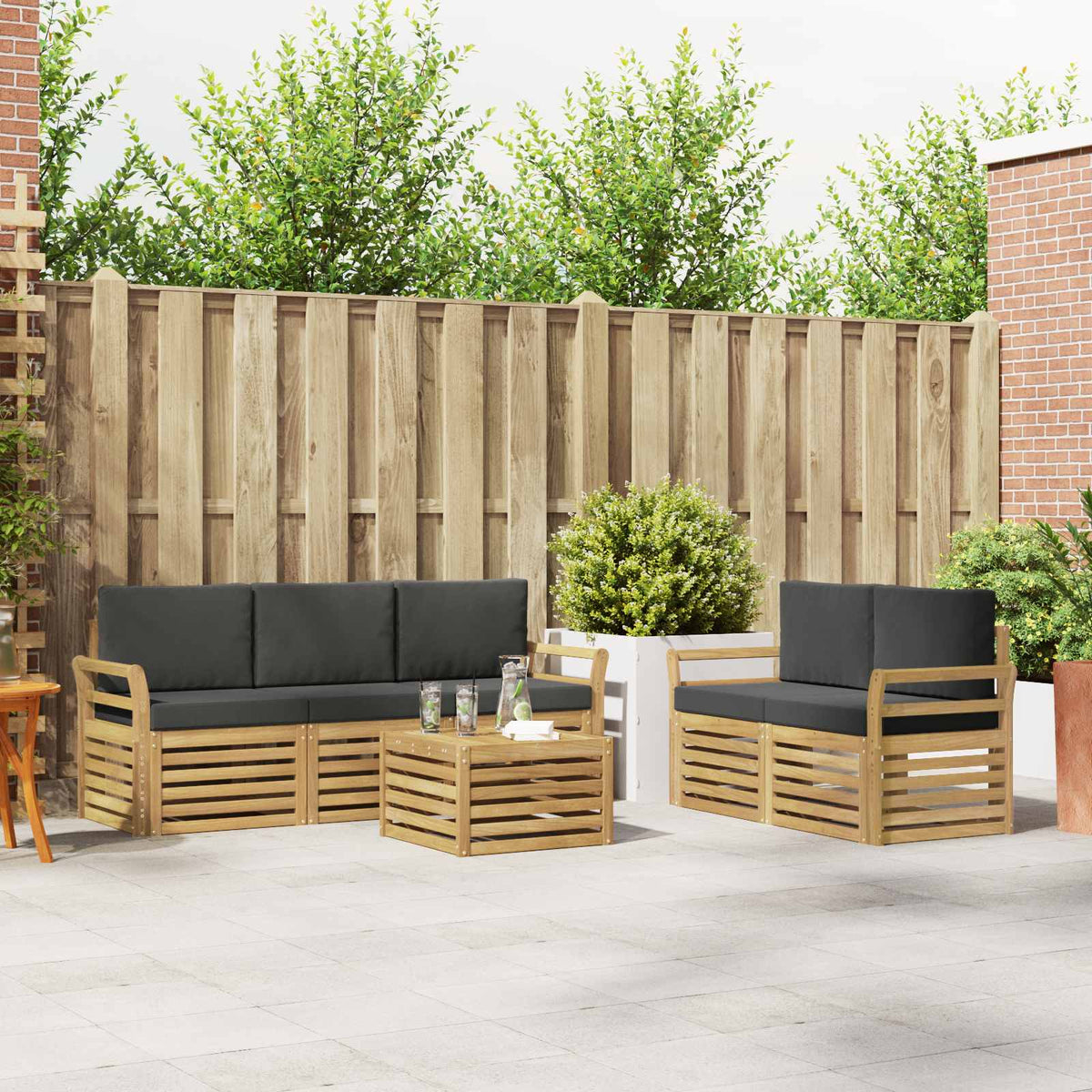 Sofa-Sets Massief Acaciahout is nu te koop bij PeponiXL, paradijselijk wonen!