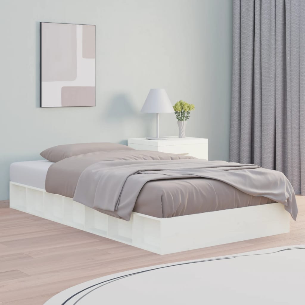 Bedframe massief hout wit 120x190 cm is nu te koop bij PeponiXL, paradijselijk wonen!
