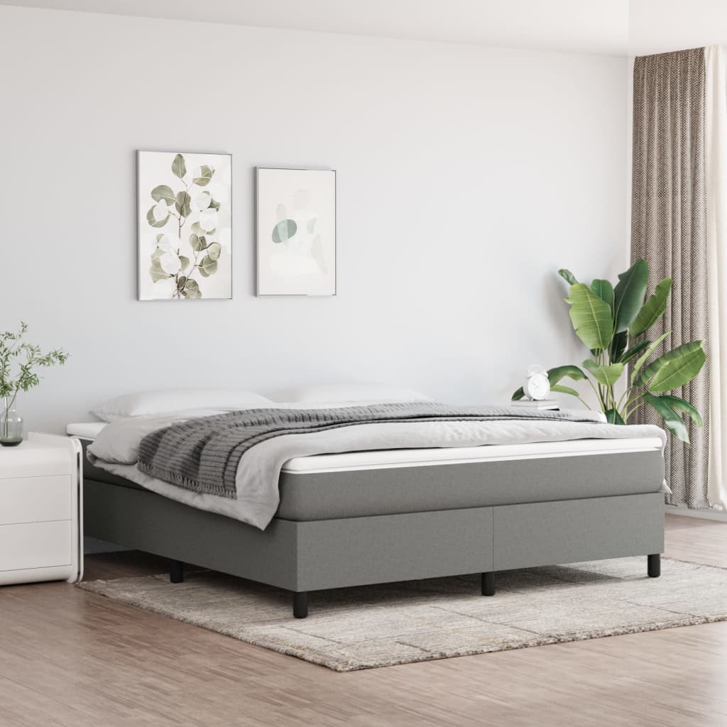 Boxspring met matras stof donkergrijs 180x200 cm is nu te koop bij PeponiXL, paradijselijk wonen!