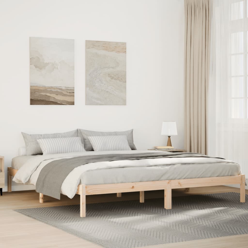 Bedframe extra lang zonder matras massief grenenhout 200x210 cm is nu te koop bij PeponiXL, paradijselijk wonen!