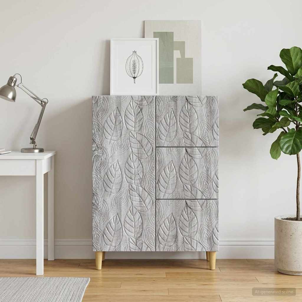 Dressoir Grijs Sonoma 66 x 34,5 x 90 cm Bewerkt hout is nu te koop bij PeponiXL, paradijselijk wonen!
