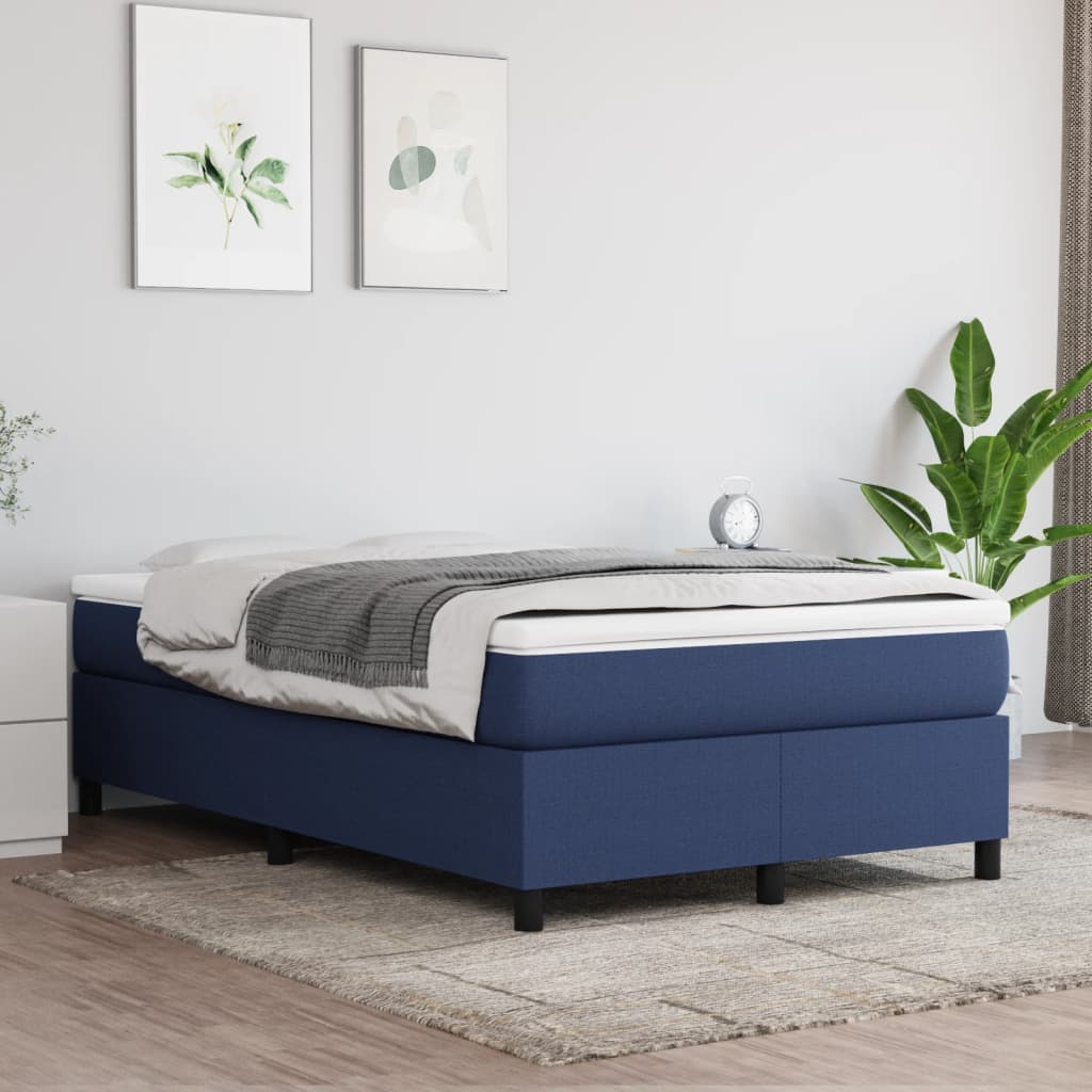 Boxspring met matras stof blauw 120x200 cm is nu te koop bij PeponiXL, paradijselijk wonen!