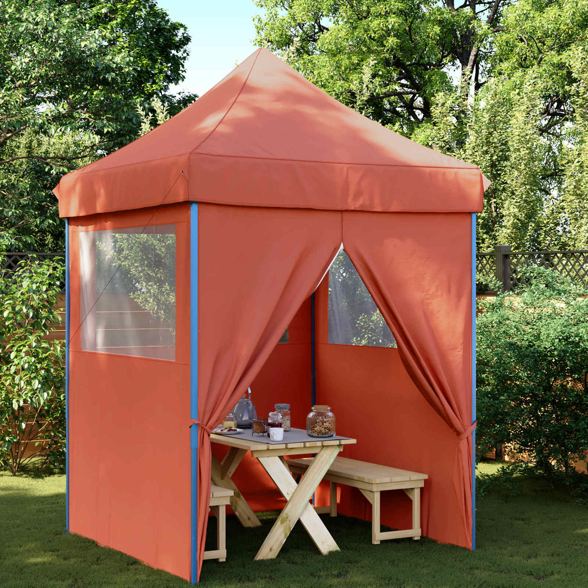 Partytent Terracotta 200 x 200 x 306 cm Oxford Stof is nu te koop bij PeponiXL, paradijselijk wonen!