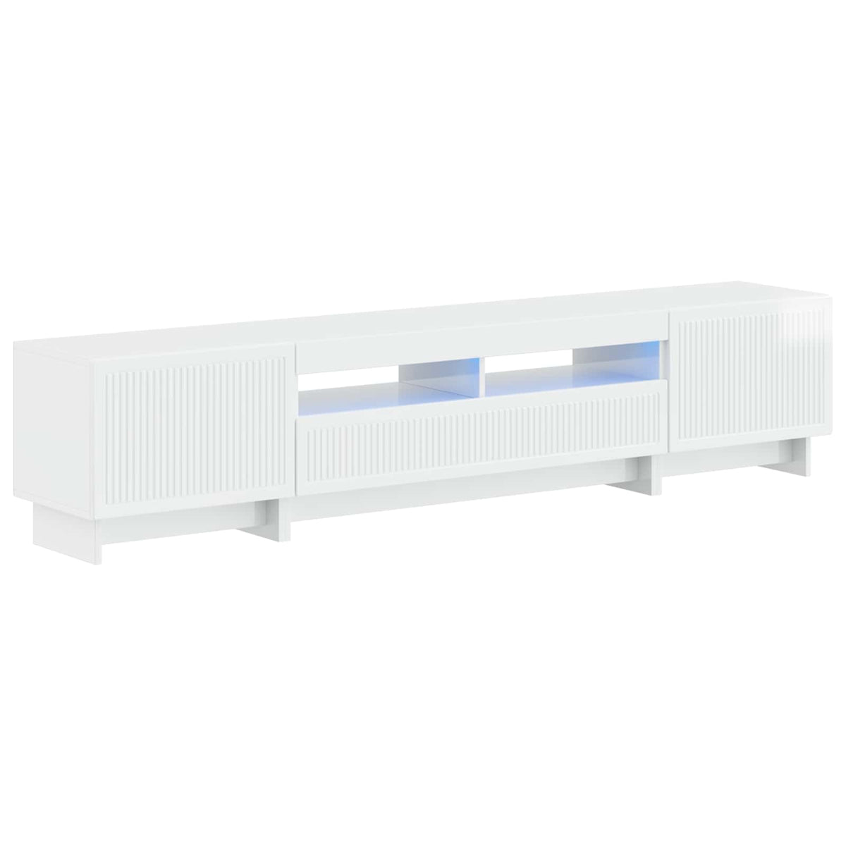 5-delige LED TV-kast Hoogglans Wit Bewerkt hout is nu te koop bij PeponiXL, paradijselijk wonen!