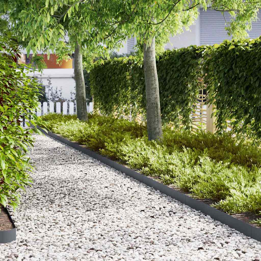 Tuinrand 30 pcs Antraciet 100 x 0,05 x 15 cm Koudgewalst staal is nu te koop bij PeponiXL, paradijselijk wonen!