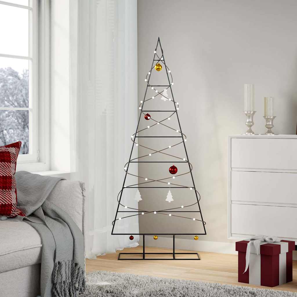 Kerstdecoratie kerstboom 150 cm metaal zwart is nu te koop bij PeponiXL, paradijselijk wonen!