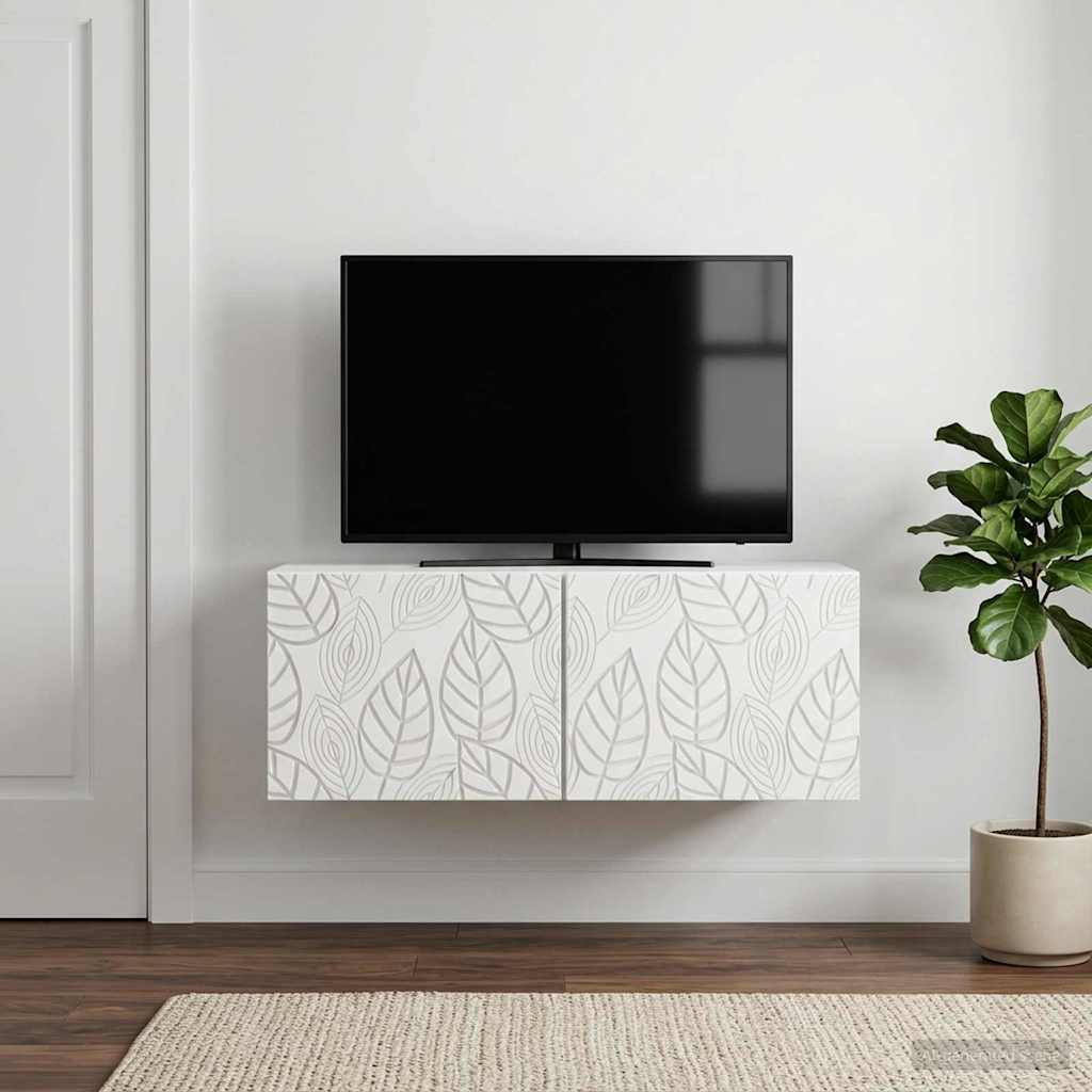 Wandbeugel TV-kast 59,5 x 41 x 30 cm Wit Bewerkt hout is nu te koop bij PeponiXL, paradijselijk wonen!
